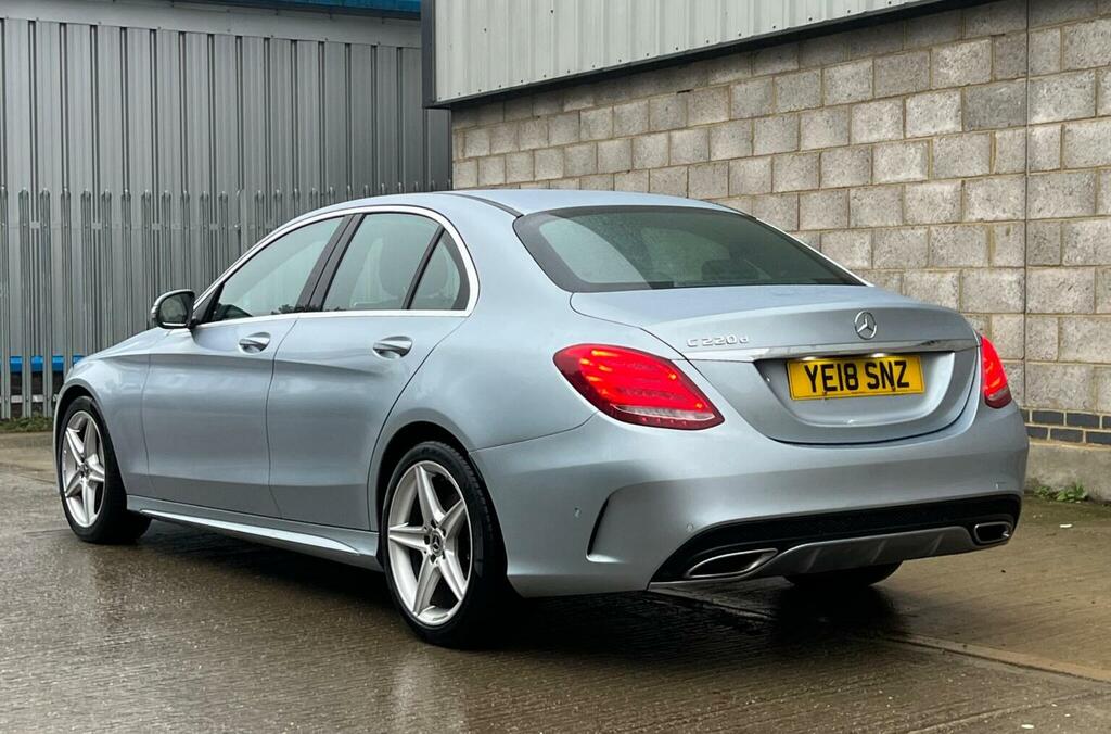 Mercedes-Benz C Class Saloon 2.1 C220d Amg Line G-tronic Euro 6 Ss 4 YE18SNZ Silver #6