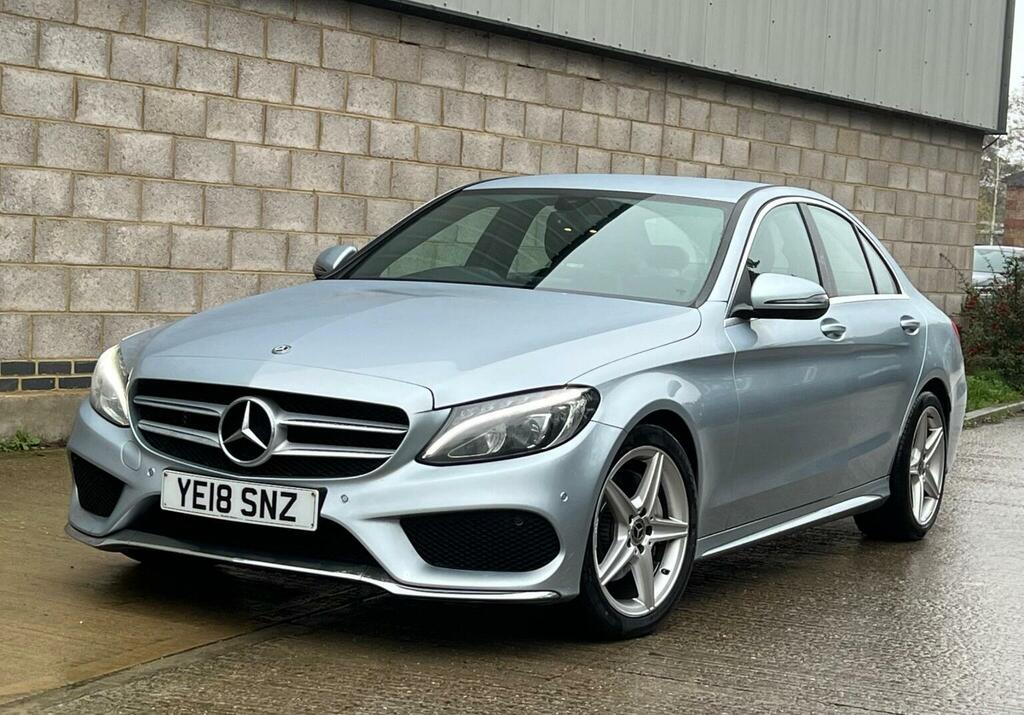 Mercedes-Benz C Class Saloon 2.1 C220d Amg Line G-tronic Euro 6 Ss 4 YE18SNZ Silver #4