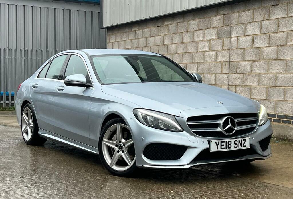 Mercedes-Benz C Class Saloon 2.1 C220d Amg Line G-tronic Euro 6 Ss 4 YE18SNZ Silver #5