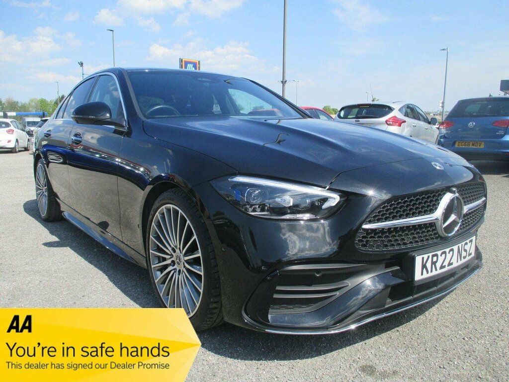 Mercedes-Benz C Class Saloon 2.0 C220dh Mhev Amg Line Premium G-tronic Black