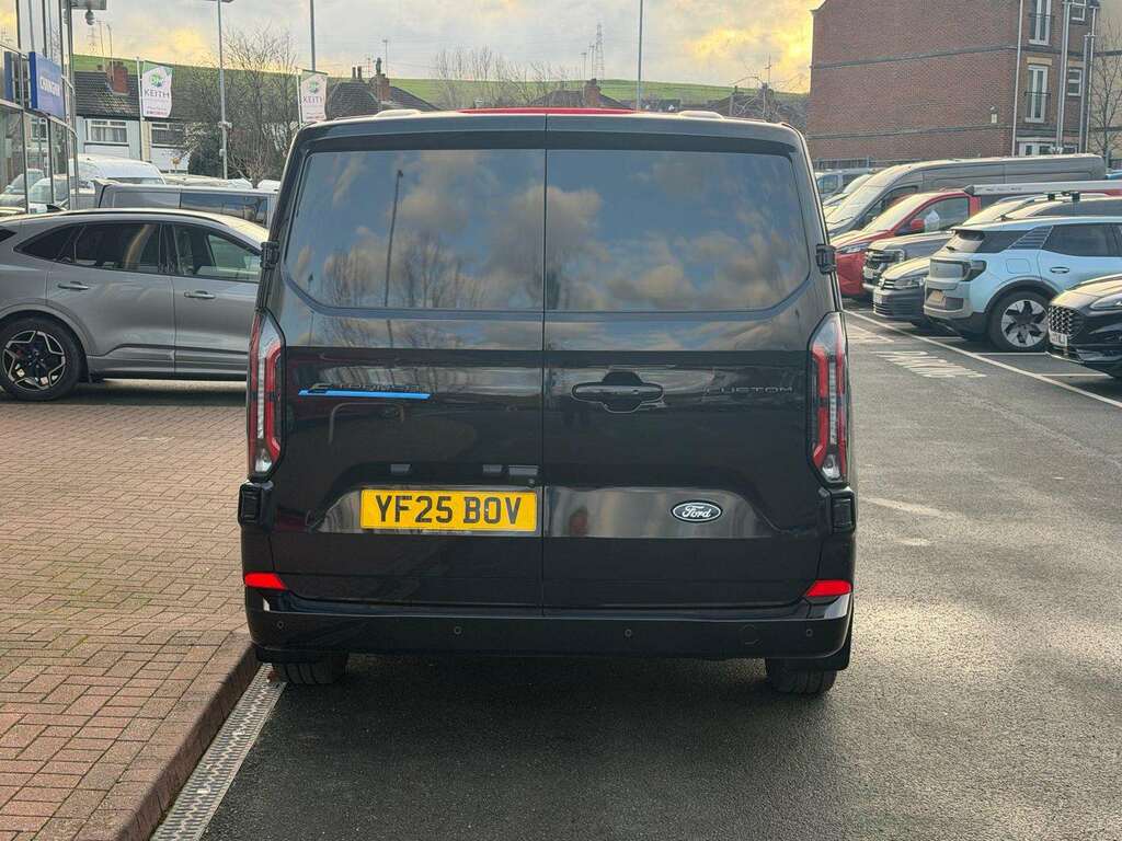 Ford Transit Custom 100Kw 65Kwh H1 Van Limited YF25BOV Black #6