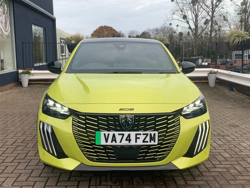 Peugeot e-208 50Kwh Gt Hatchback 7.4Kw Charge VA74FZM Yellow #2