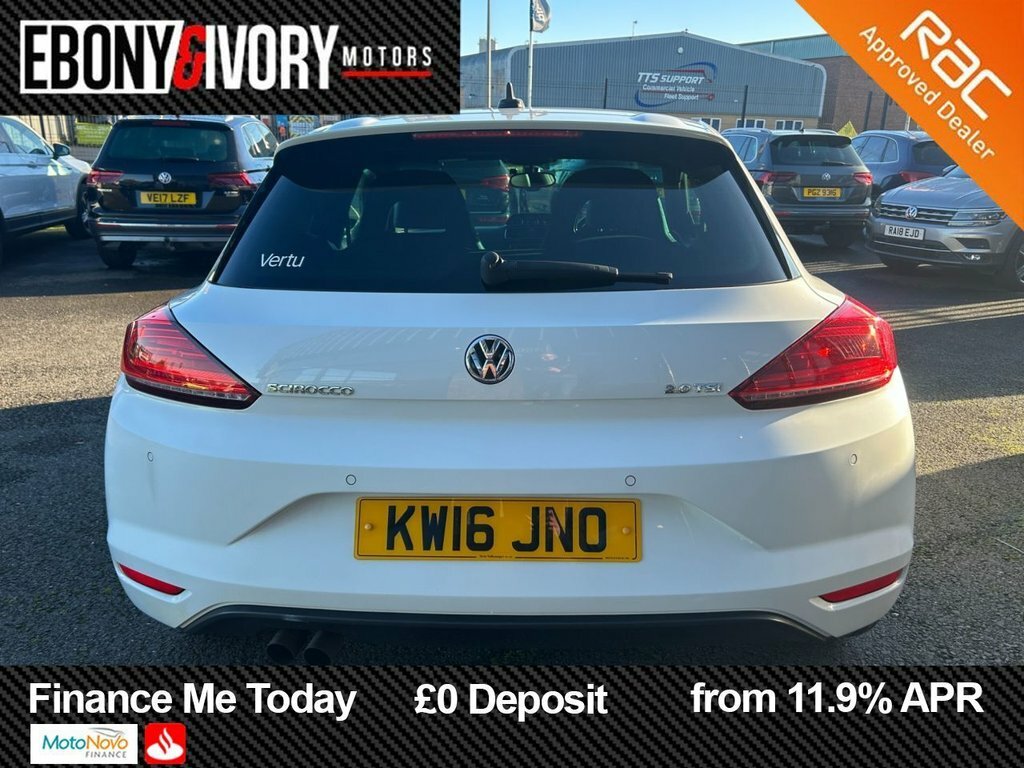 Volkswagen Scirocco 2L Gt KW16JNO White #4