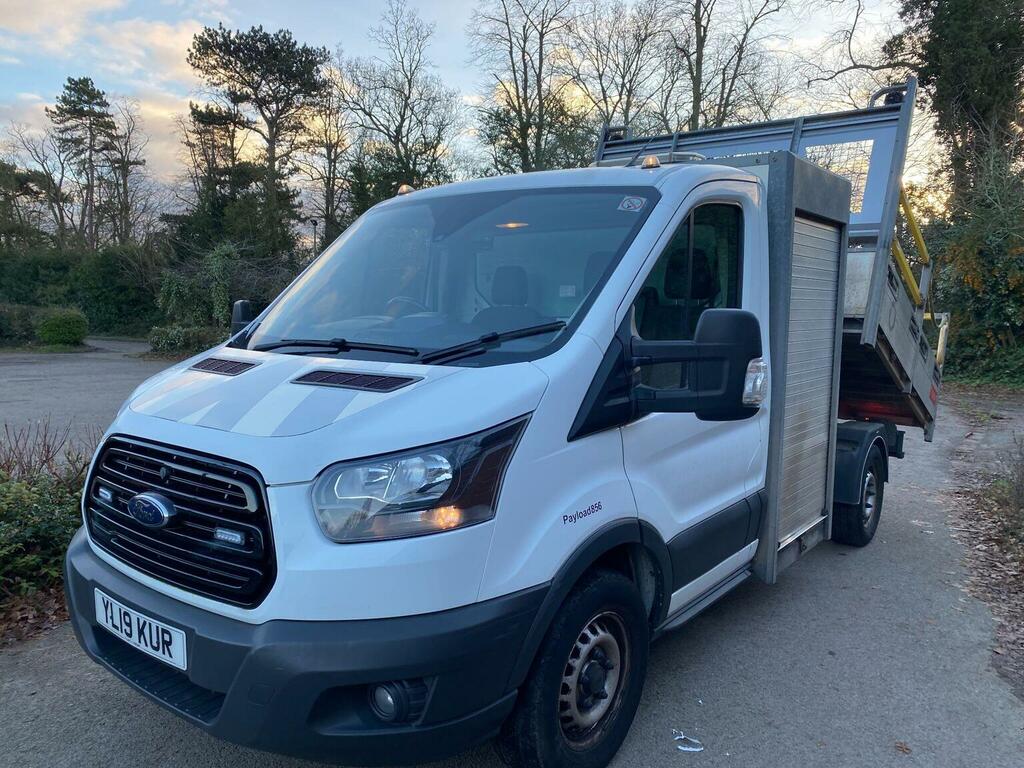 Ford Transit Custom Tipper 2.0 350 Ecoblue 1-Way Tipper Fwd L3 Euro 6 YL19KUR White #2