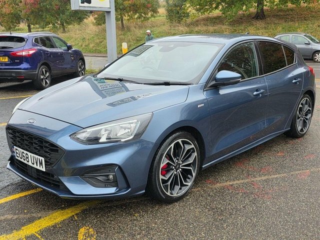 Ford Focus Ecoboost St-line X Hatchback EU68UVM Blue #6