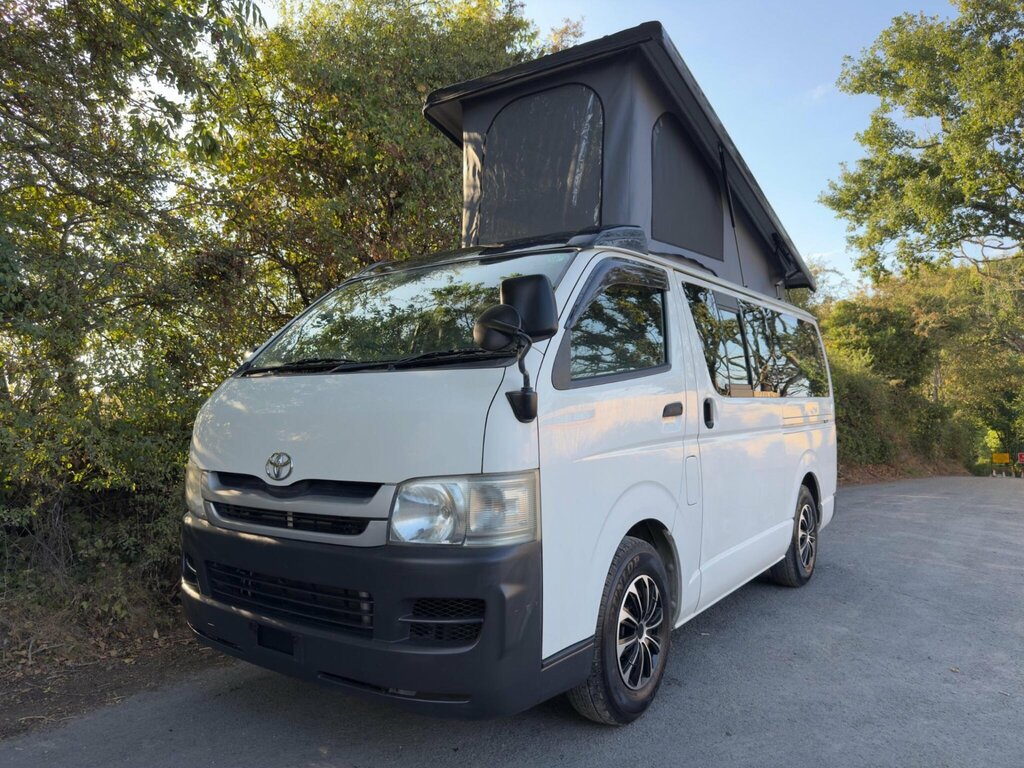 Toyota HiAce Regiusace Pop Top 4 Berth New Camper Conversion White #2