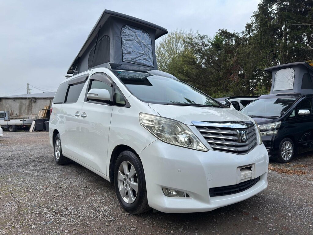 Toyota Alphard Pop Top 4 Berth New Camper Conversion White #2