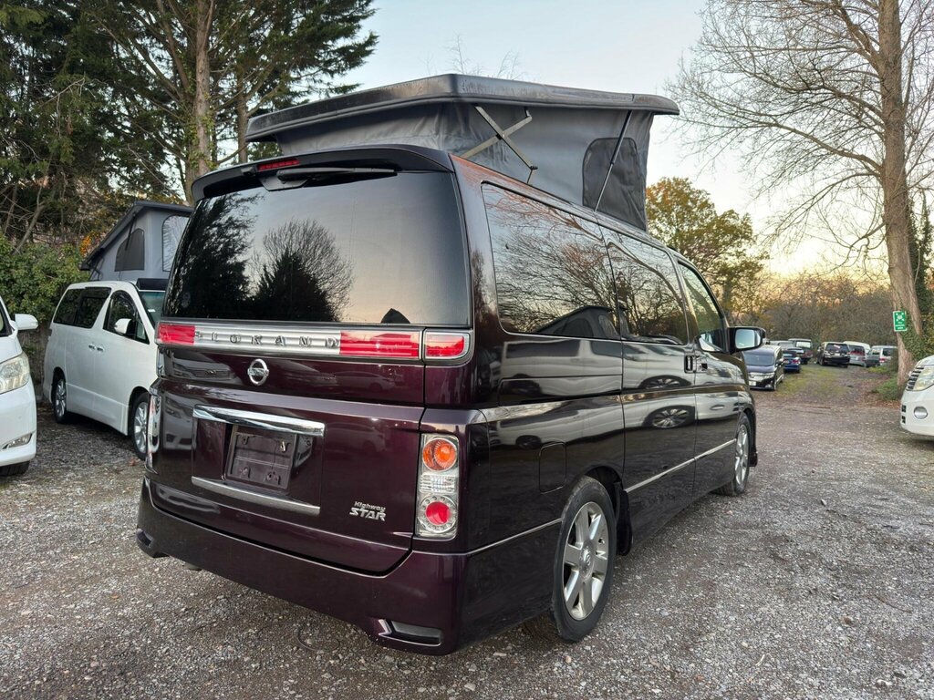 Nissan Elgrand Pop Top 4 Berth New Camper Conversion Purple #4