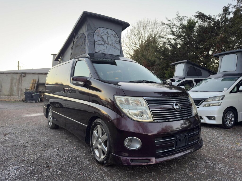 Nissan Elgrand Pop Top 4 Berth New Camper Conversion Purple #2