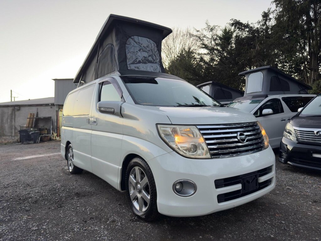 Nissan Elgrand Pop Top 4 Berth New Camper Conversion White #2