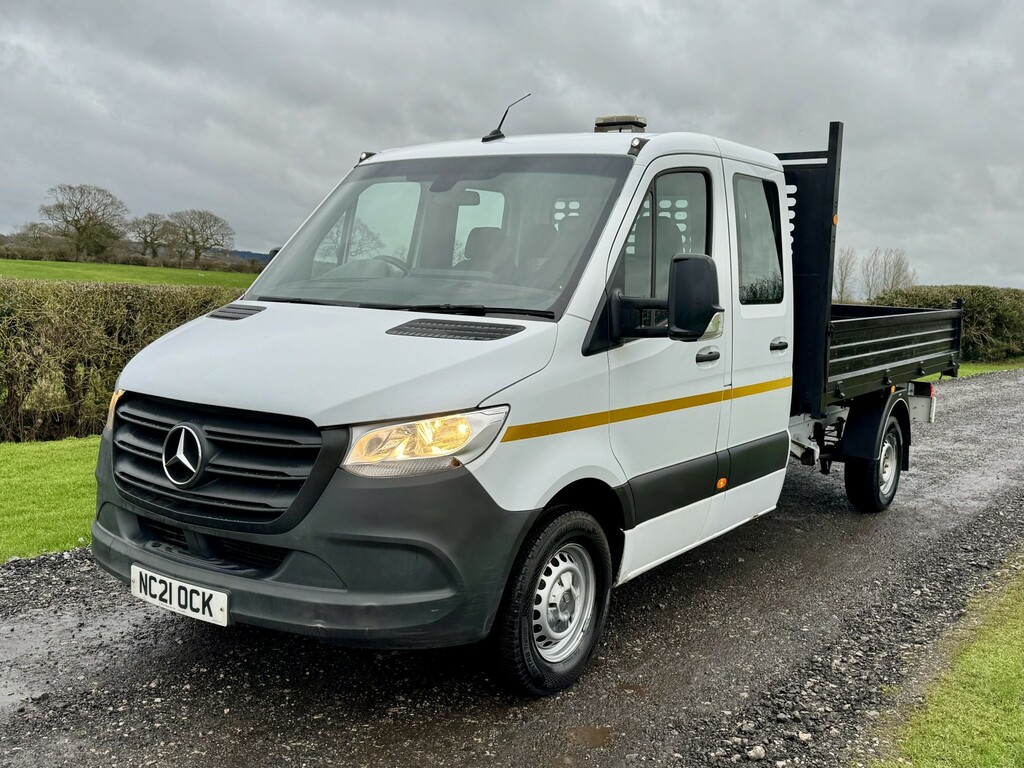 Mercedes-Benz Sprinter 2.1 314 Cdi Double Cab Dropside Tipper Cab 2021 NC21OCK White #2