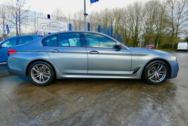 BMW 5 Series 2017 2.0 520D M Sport Saloon Euro FV67CUY Blue #4