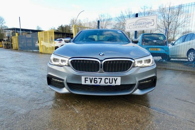 BMW 5 Series 2017 2.0 520D M Sport Saloon Euro FV67CUY Blue #2