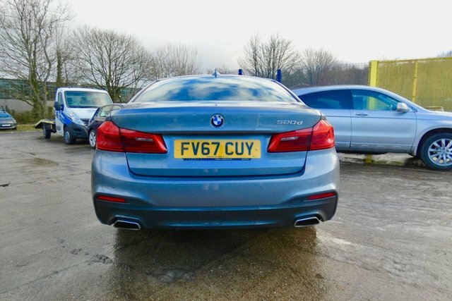 BMW 5 Series 2017 2.0 520D M Sport Saloon Euro FV67CUY Blue #6