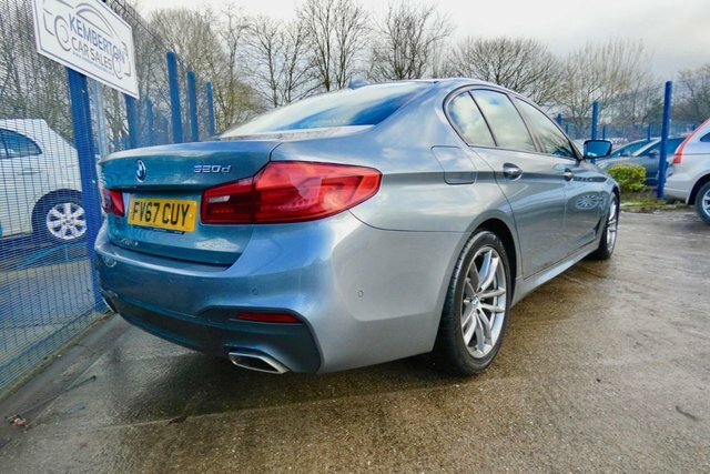 BMW 5 Series 2017 2.0 520D M Sport Saloon Euro FV67CUY Blue #5