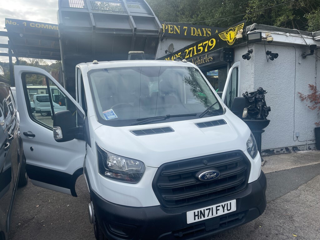 Ford Transit Custom 350 Leader Ecoblue Air-con Tipper White