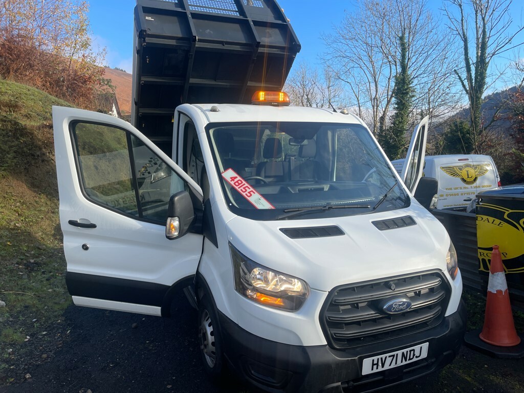 Ford Transit Custom 350 Leader Ecoblue Tipper White