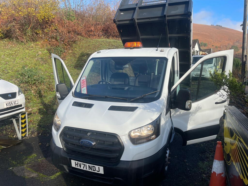 Ford Transit Custom 350 Leader Ecoblue Tipper HV71NDJ White #3