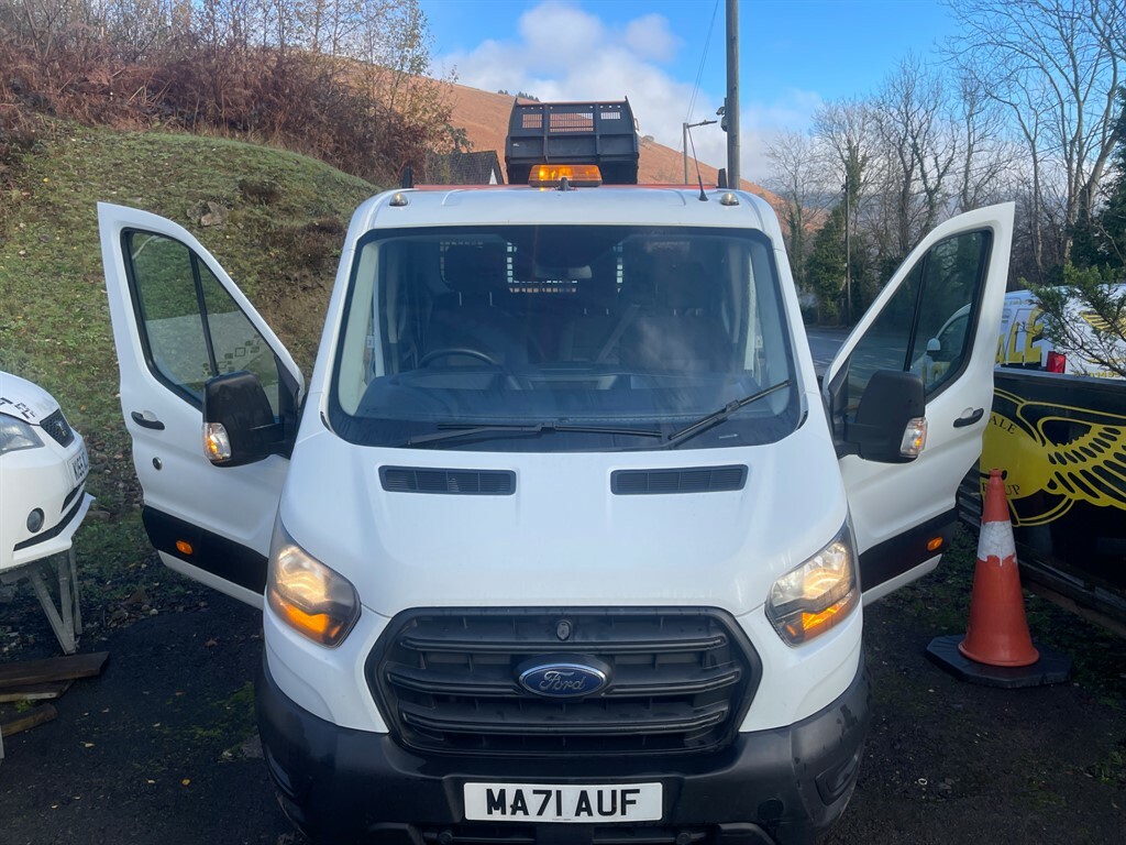 Ford Transit Custom 350 Leader Ecoblue 7 Seater Crew-cab Tipper MA71AUF White #2