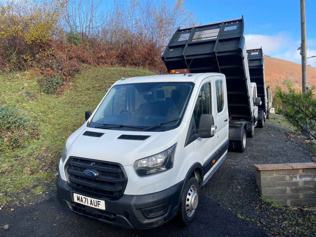 Ford Transit Custom 350 Leader Ecoblue 7 Seater Crew-cab Tipper White
