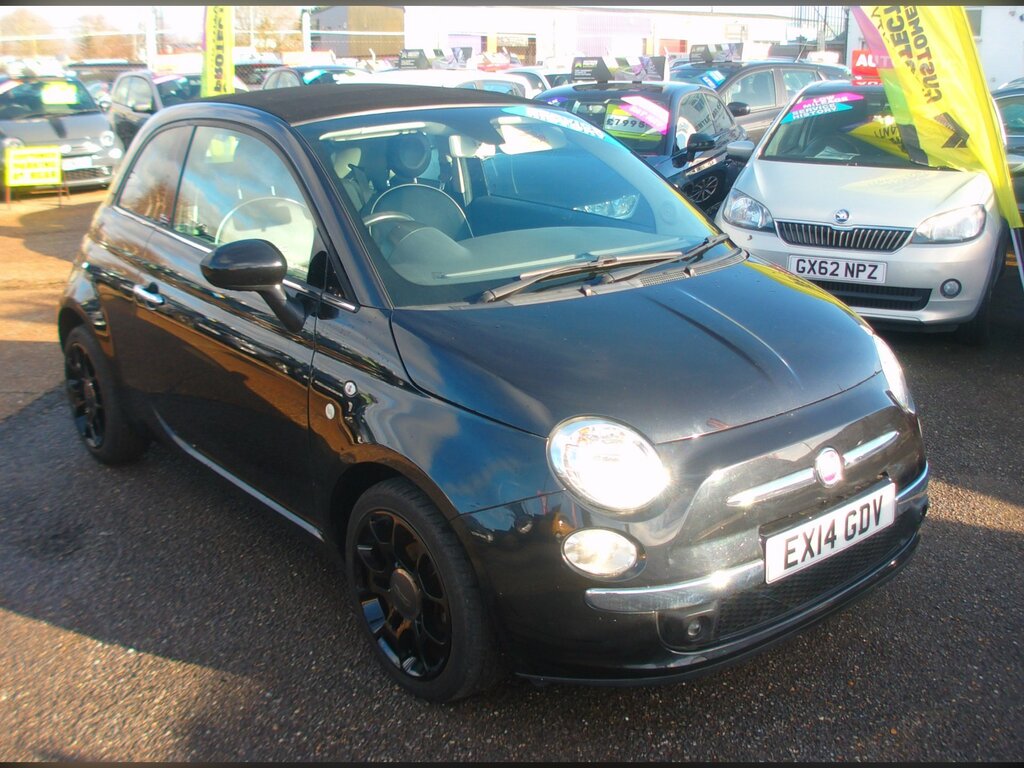 Fiat 500C 1.2 Lounge Convertible Euro 6 S Black