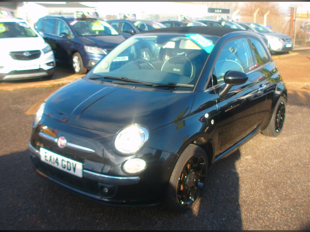 Fiat 500C 1.2 Lounge Convertible Euro 6 S EX14GDV Black #3