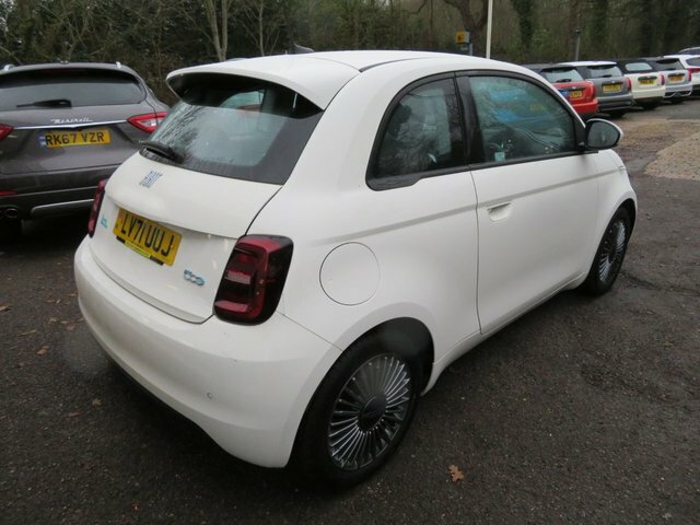 Fiat 500E 2021 42Kwh Icon Hatchback LV71UUJ White #2