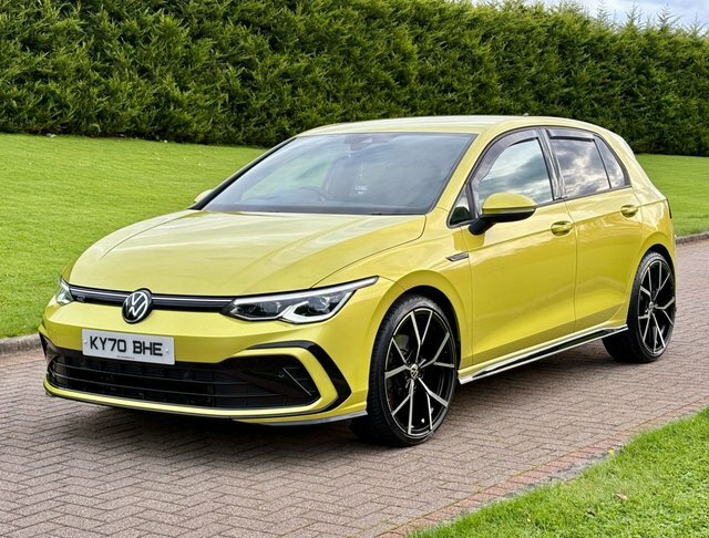 Volkswagen Golf 2.0 Tdi R-line Hatchback KY70BHE Yellow #2