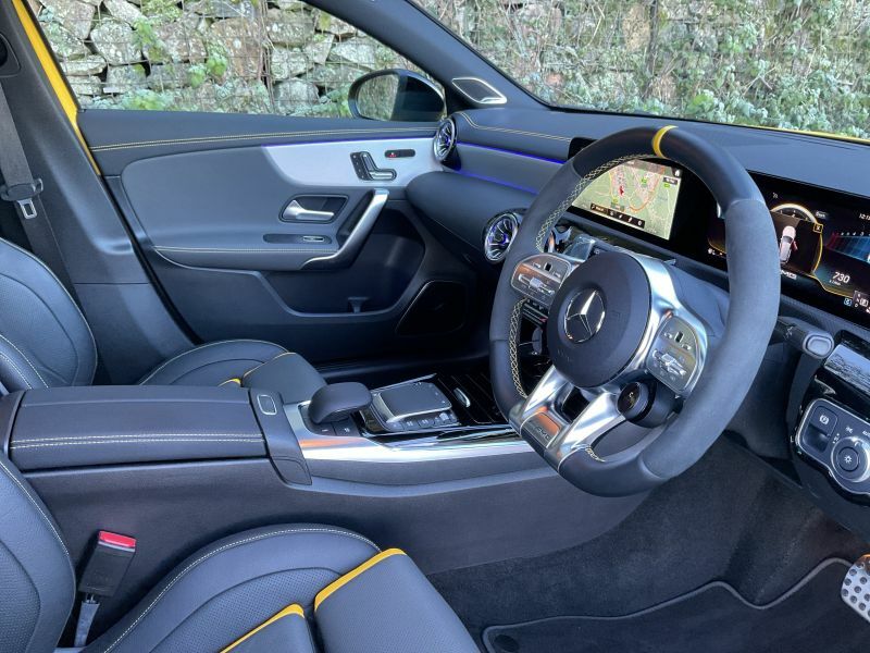 Mercedes-Benz A Class A 45 S 4Matic Pl WH72CFO Yellow #5
