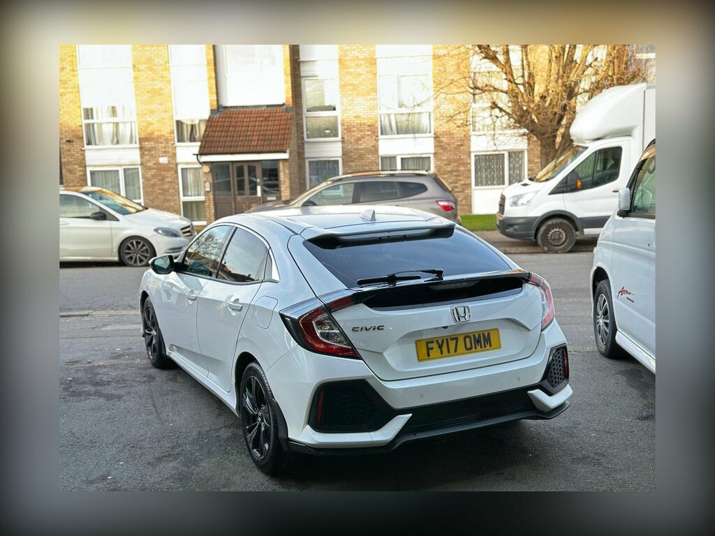 Honda Civic 1.0 Vtec Turbo Sr Euro 6 Ss FY17OMM White #5