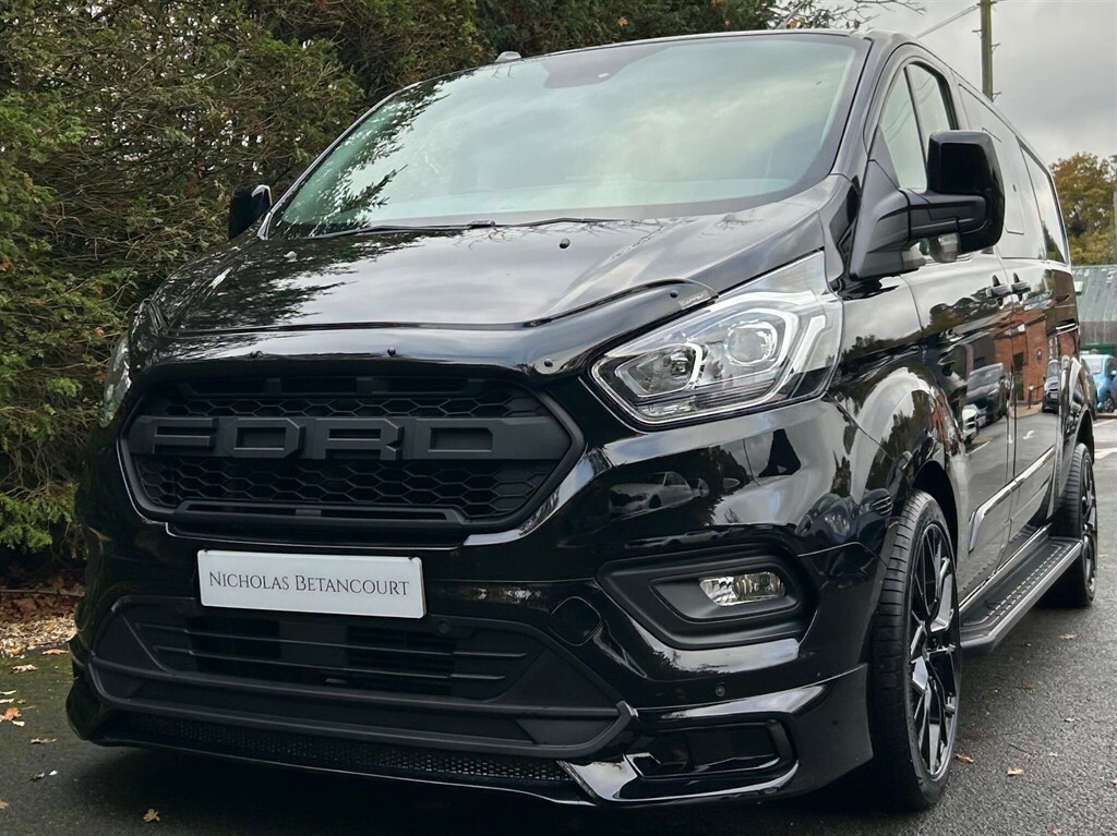 Ford Transit Custom 2.0 300 Ecoblue Limited Crew Van Double Cab Di BP71KZT Black #3