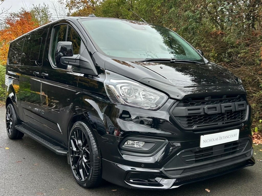 Ford Transit Custom 2.0 300 Ecoblue Limited Crew Van Double Cab Di BP71KZT Black #4
