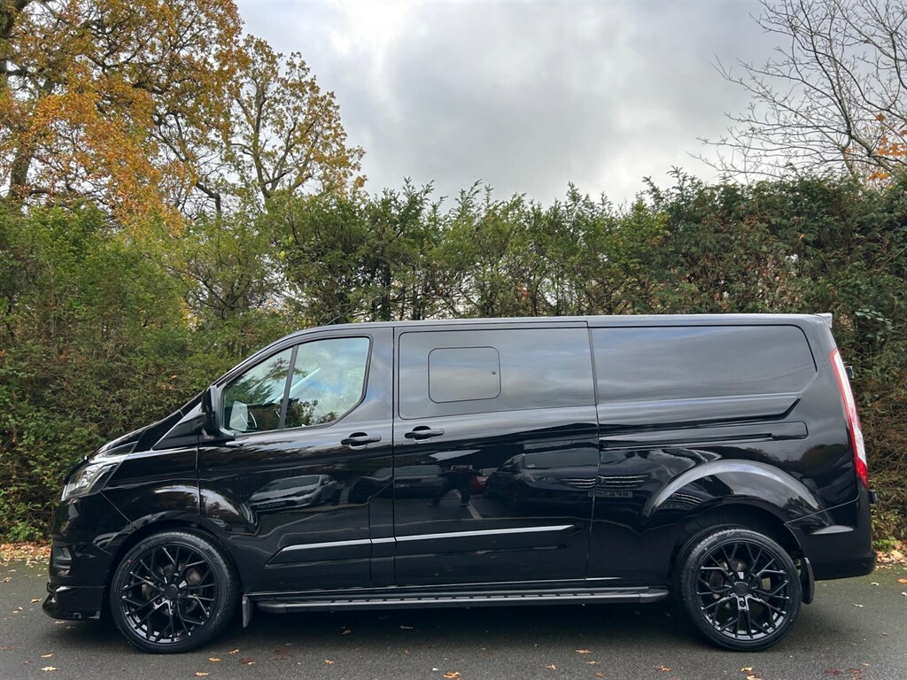 Ford Transit Custom 2.0 300 Ecoblue Limited Crew Van Double Cab Di BP71KZT Black #2
