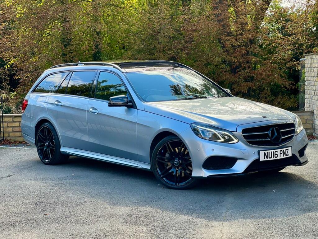 Mercedes-Benz E Class Estate 3.0 E350 V6 Bluetec Amg Night Edition 2016 NU16PNZ Silver