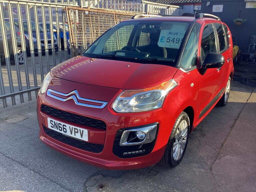 Citroen C3 Picasso 1.6L Edition Blue Hdi Mpv Euro 6 SN66VPV Red #3
