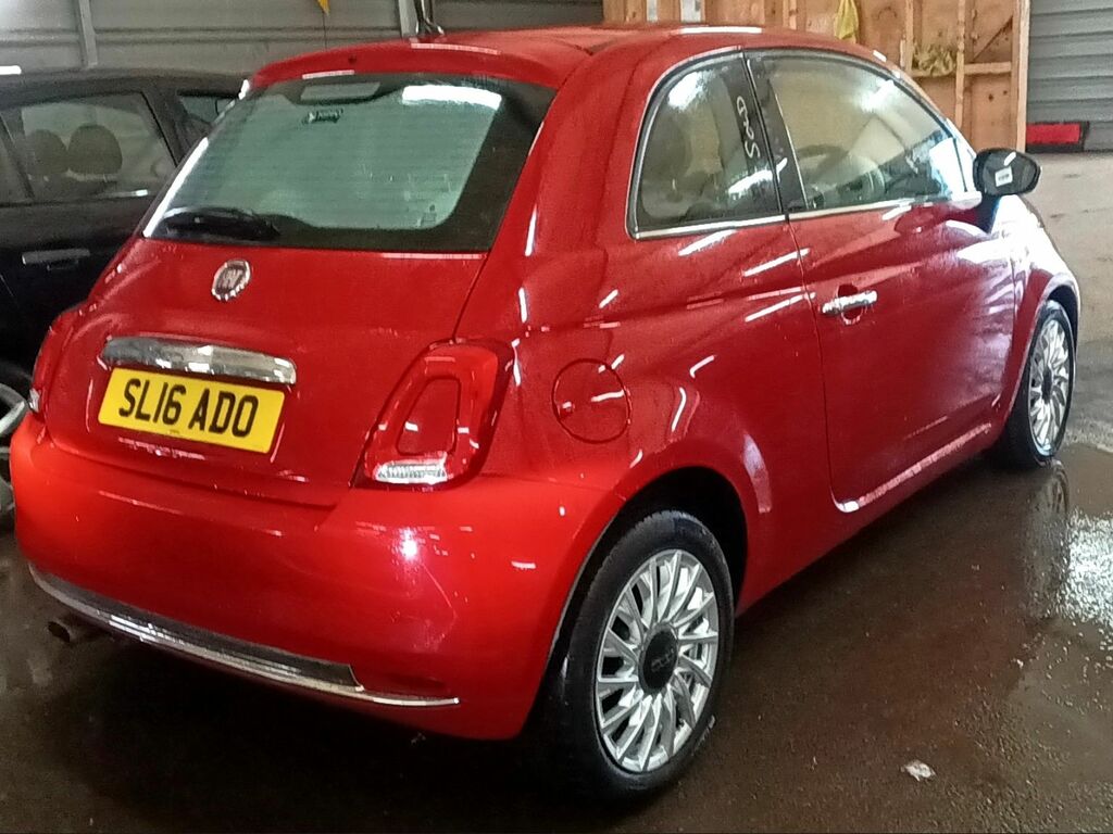 Fiat 500 1.2 Lounge Hatchback Euro 6 Ss SL16ADO Red #3