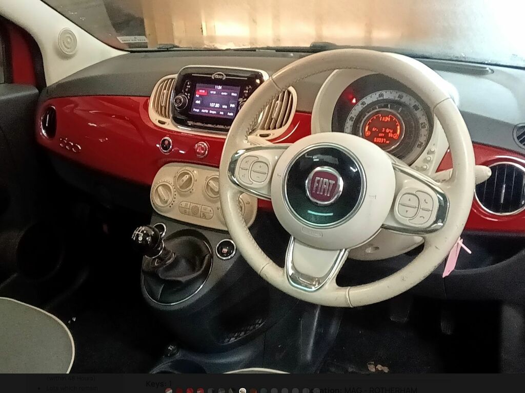 Fiat 500 1.2 Lounge Hatchback Euro 6 Ss SL16ADO Red #4