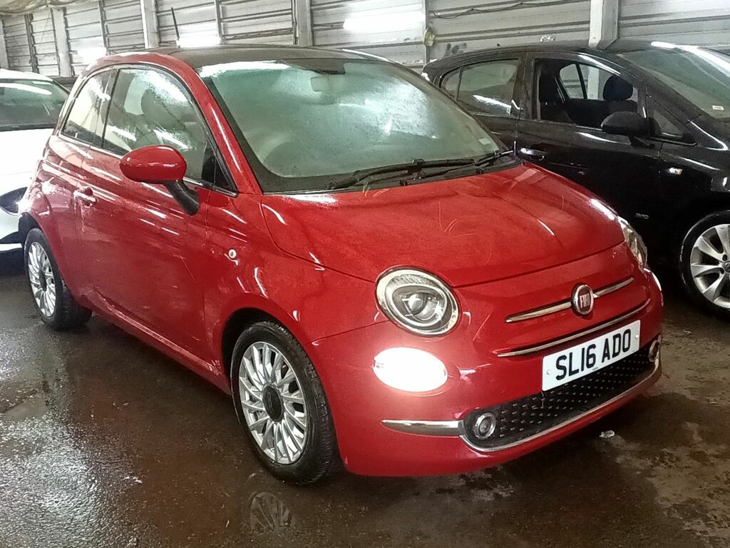 Fiat 500 1.2 Lounge Hatchback Euro 6 Ss SL16ADO Red #2