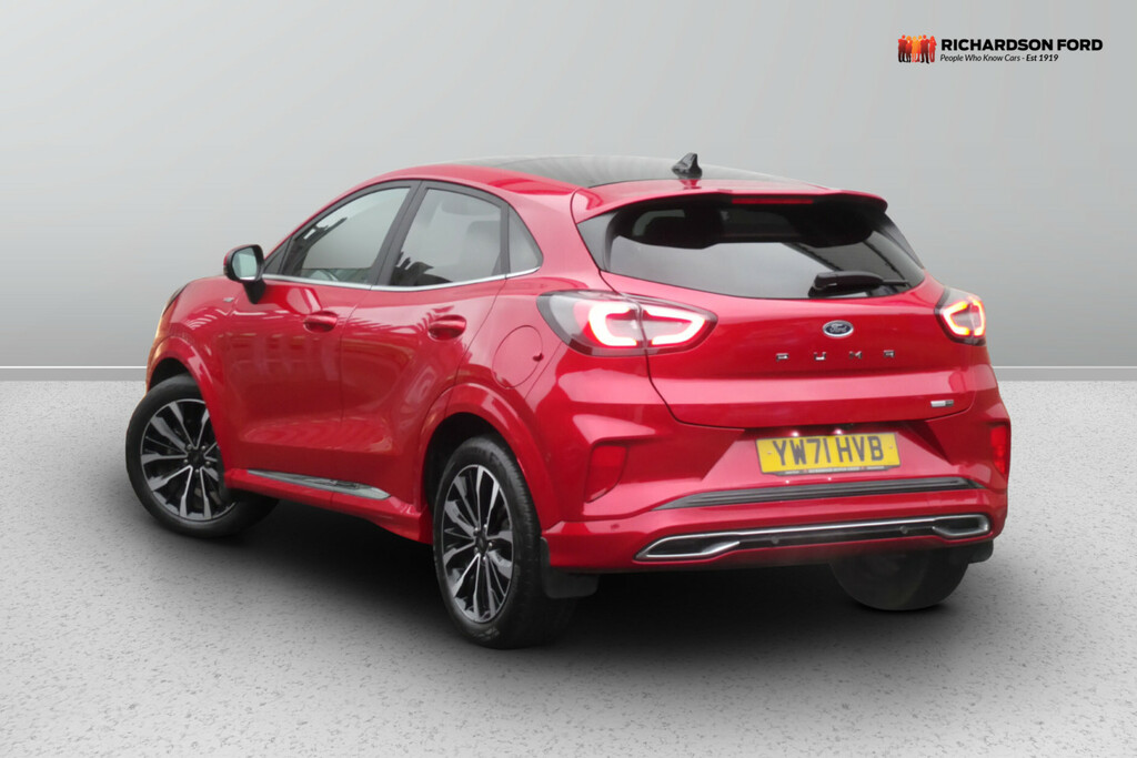 Ford Puma 1.0 Ecoboost Hybr Mhev 155 St-line Vignale Dct YW71HVB Red #3