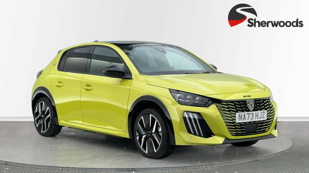 Peugeot e-208 51Kwh Gt Hatchback 7.4Kw Charge Yellow