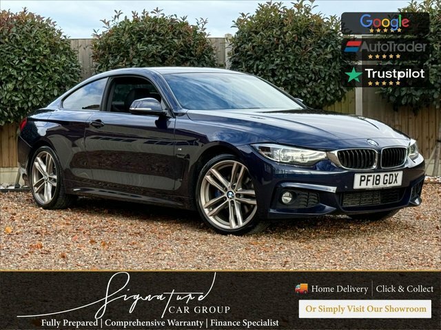 BMW 4 Series Gran Coupe 2018 2.0 420D M Sport Coupe Xdrive Blue