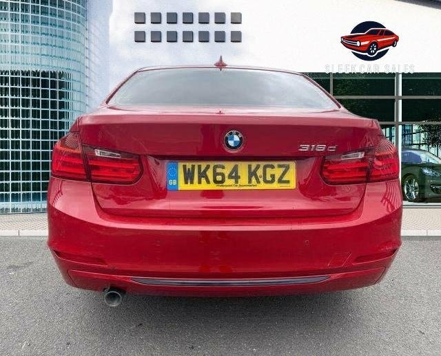 BMW 3 Series 2.0 316D Sport Saloon 2014 WK64KGZ Red #4