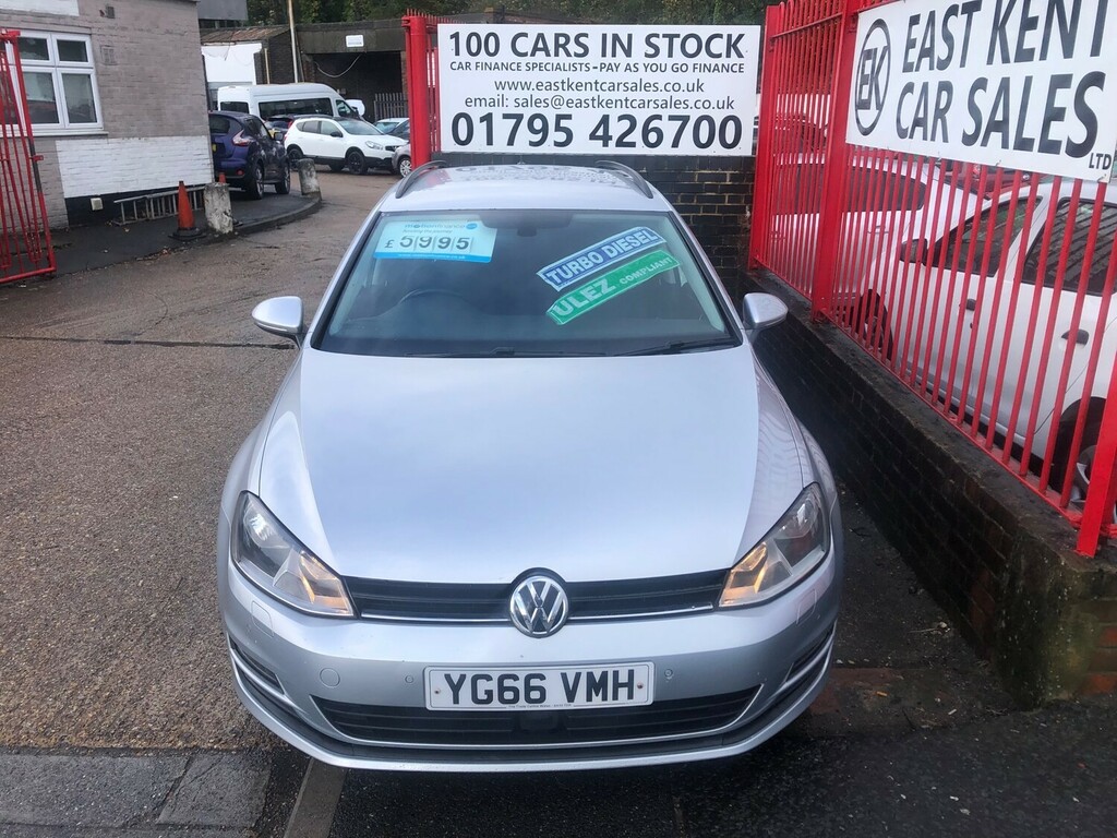 Volkswagen Golf 1.6 Tdi Bluemotion Tech Match Edition Estate D YG66VMH Silver #2