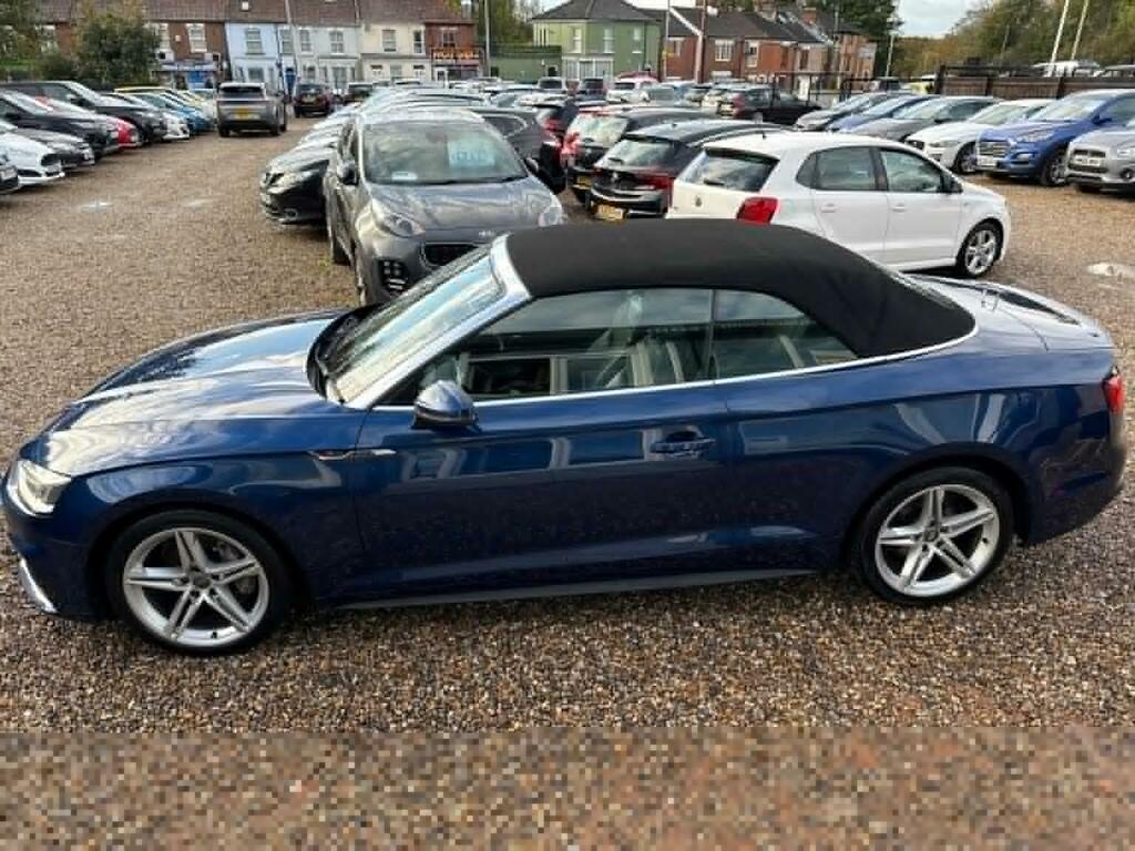 Audi A5 Convertible 2.0 Tdi S Line S Tronic Euro 6 Ss 2 WU67NJJ Blue #6