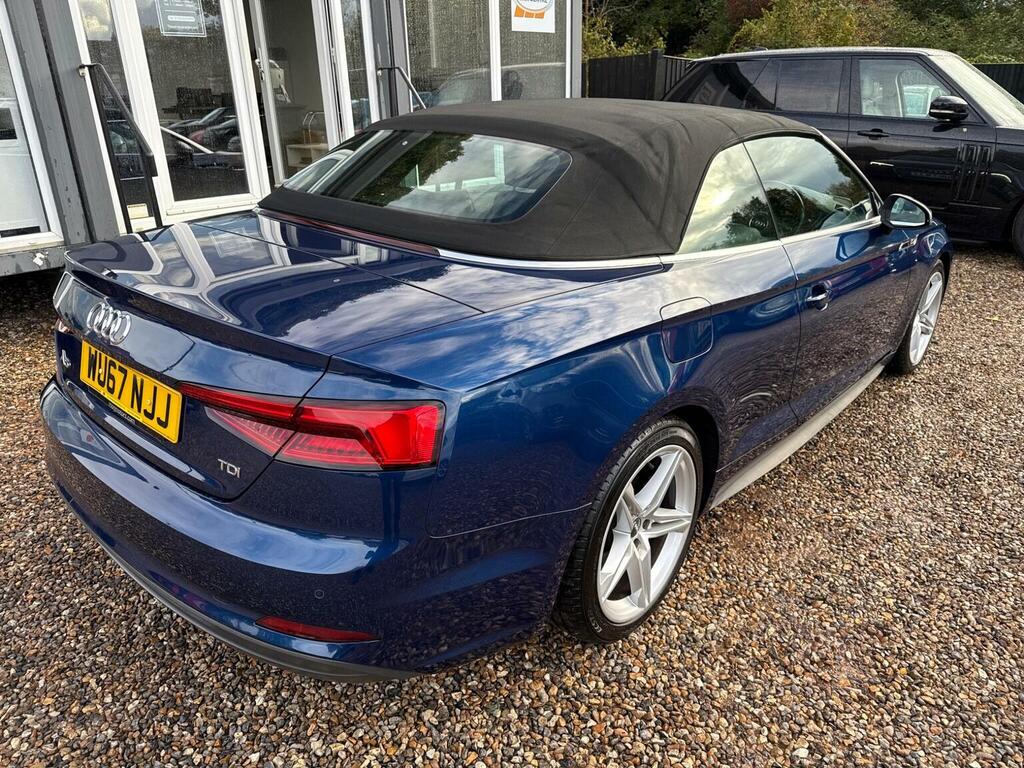 Audi A5 Convertible 2.0 Tdi S Line S Tronic Euro 6 Ss 2 WU67NJJ Blue #3