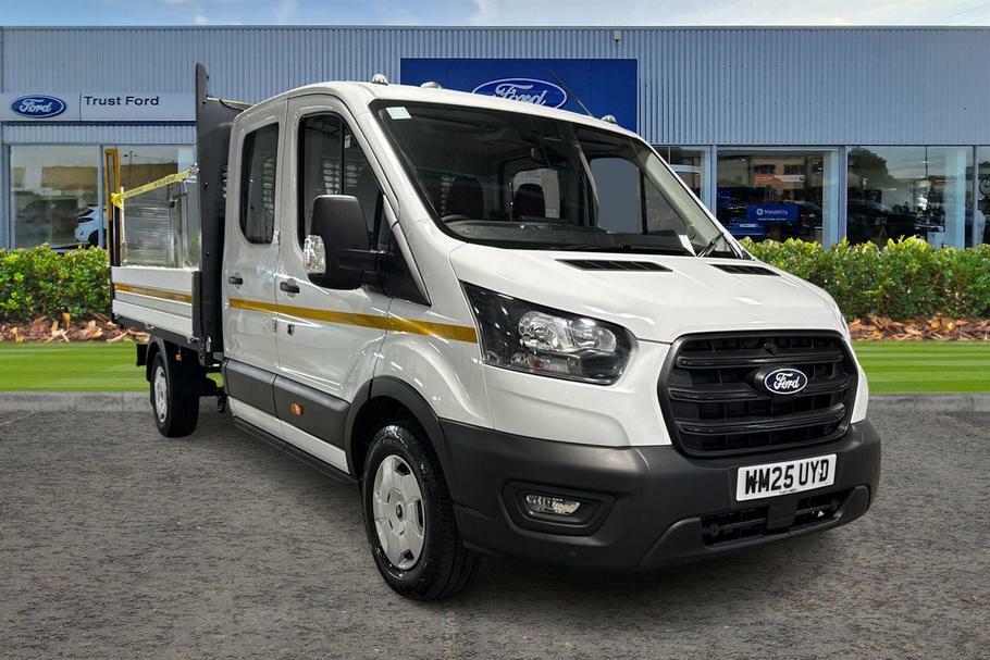 Ford Transit Custom 350 Trend L3 Lwb Double Cab Dropside Rwd 2.0 Ecobl White