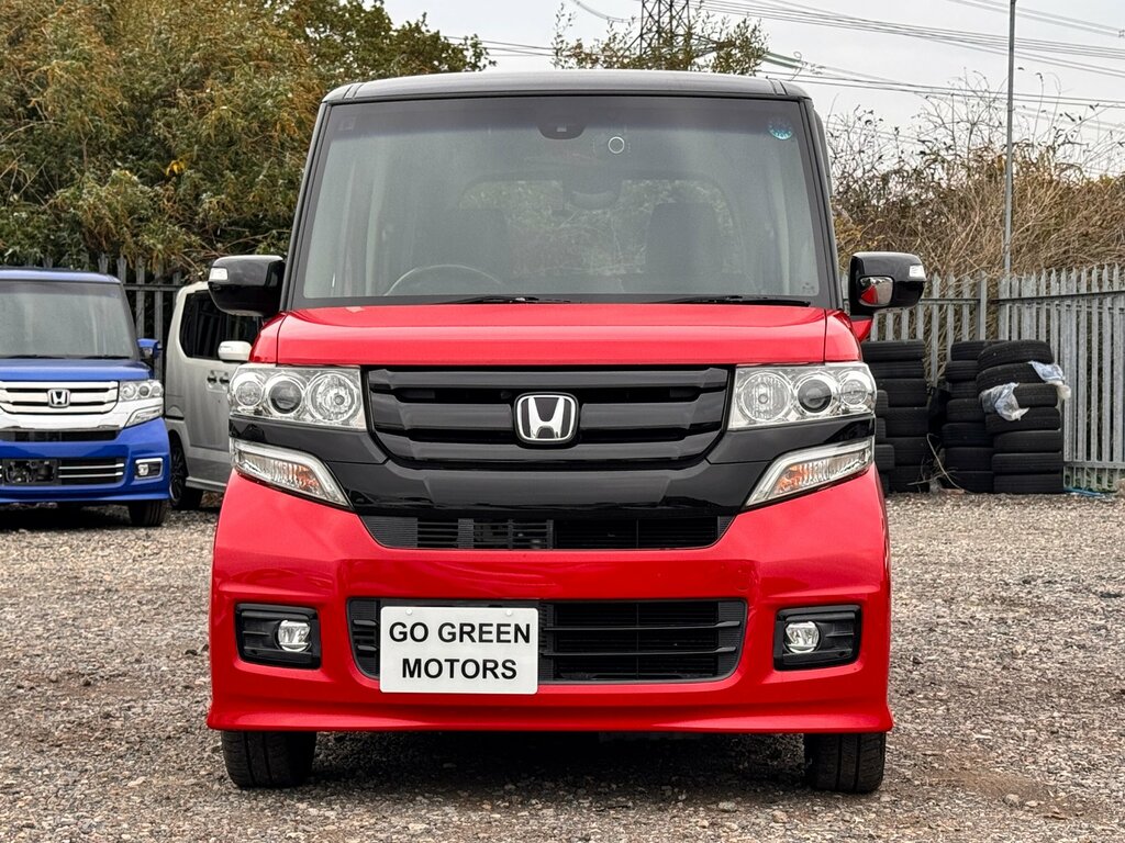 Honda N-Box Turbo G Custom Japanese Kei Car 2 Tone Paint Aucti Red
