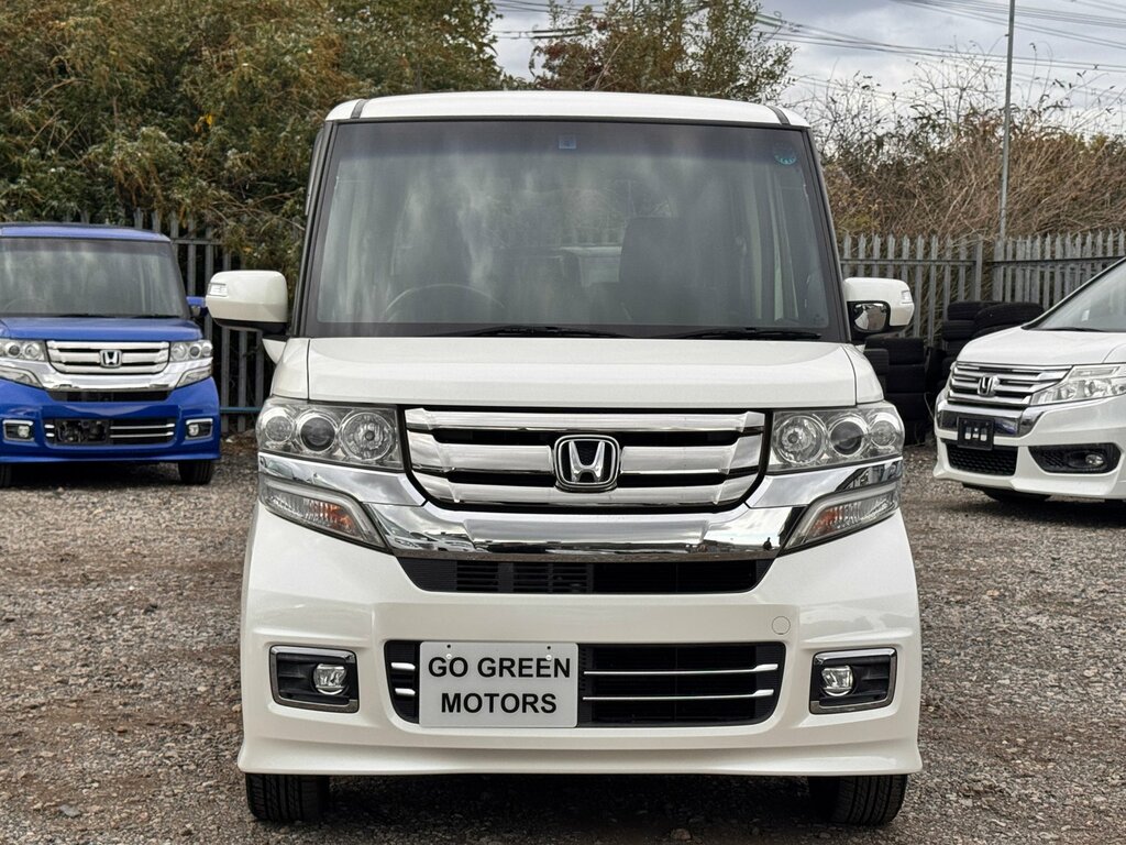 Honda N-Box Turbo G Custom Japanese Kei Car Auction Grade 4 White #2