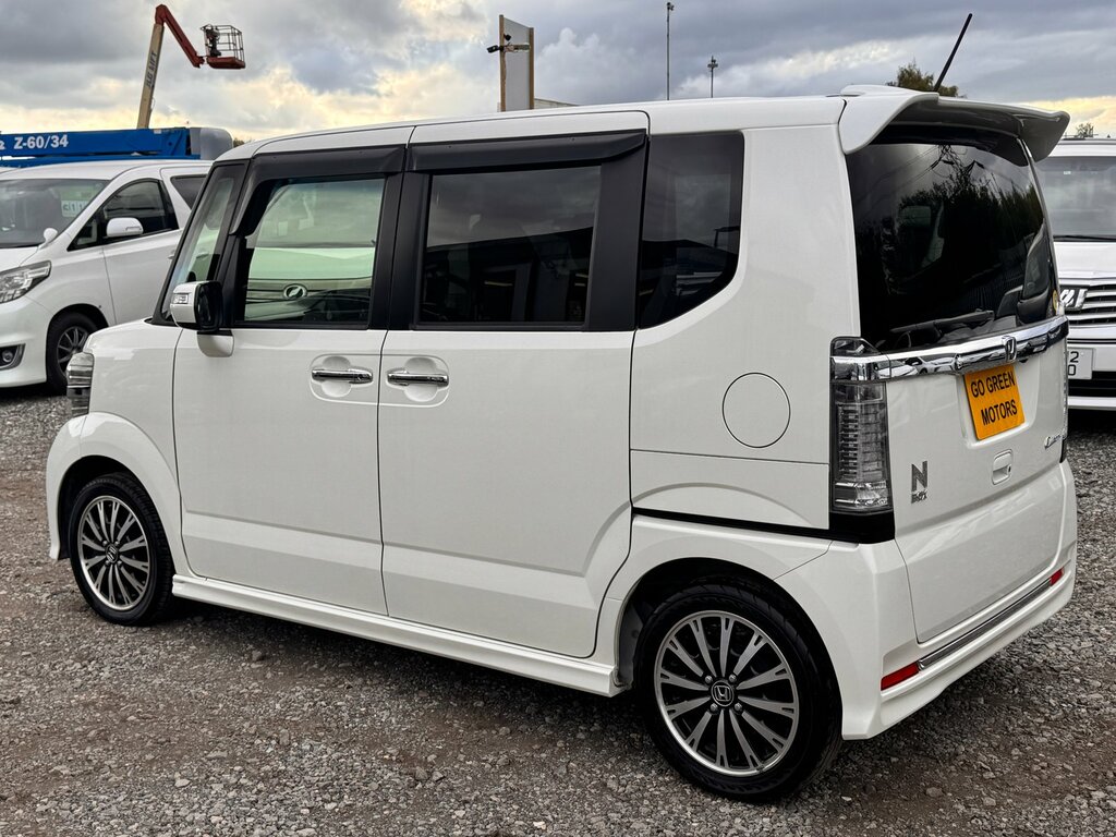Honda N-Box Turbo G Custom Japanese Kei Car Auction Grade 4 White #6