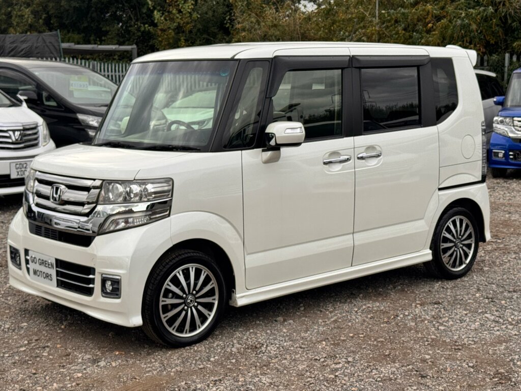 Honda N-Box Turbo G Custom Japanese Kei Car Auction Grade 4 White #4